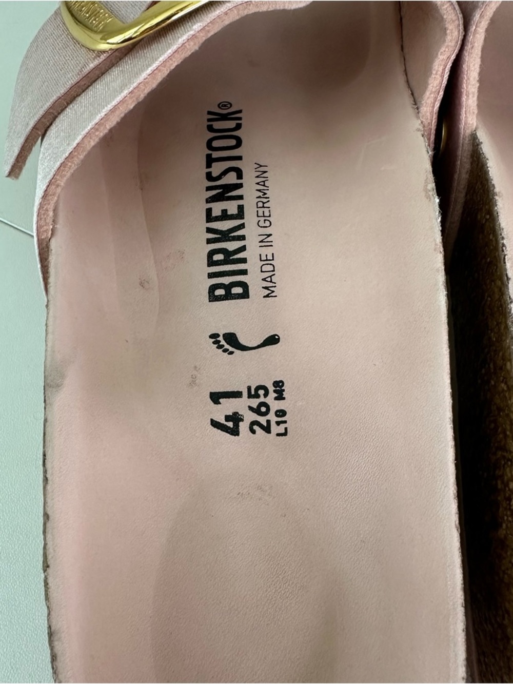 BIRKENSTOCK Madrid Big Buckle Velvet Pink Birkenstock Sandals SZ EUR 41 US 10 - Picture 5 of 7